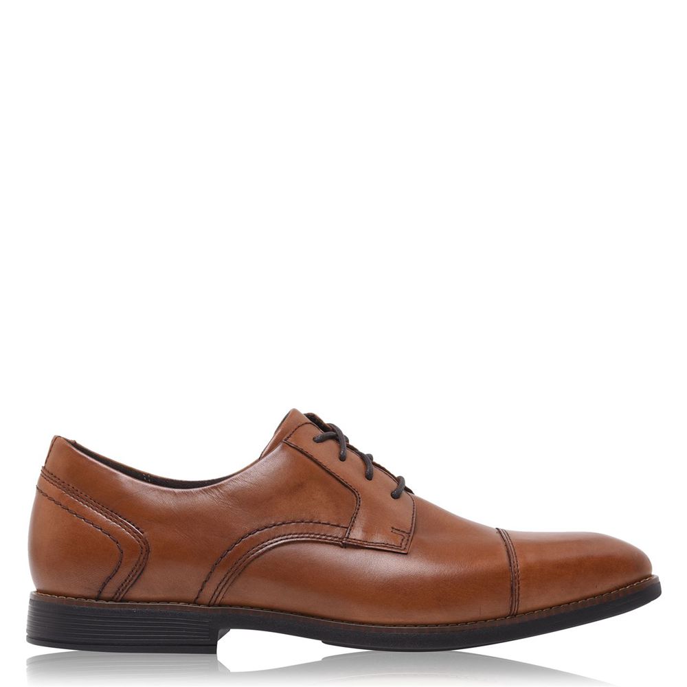 Sapatos Oxford Homem Rockport Slayter Cap Toe Blucher Marrom,Portugal HJOVE-8530